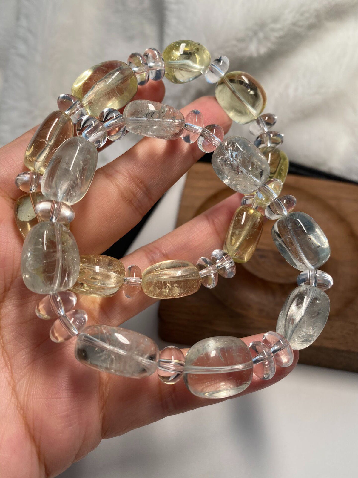 Green Ase Quartz Crystal Beaded Bracelets
