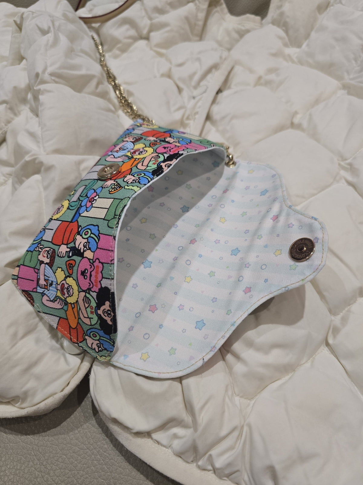 Cartoon Print Glasses Case