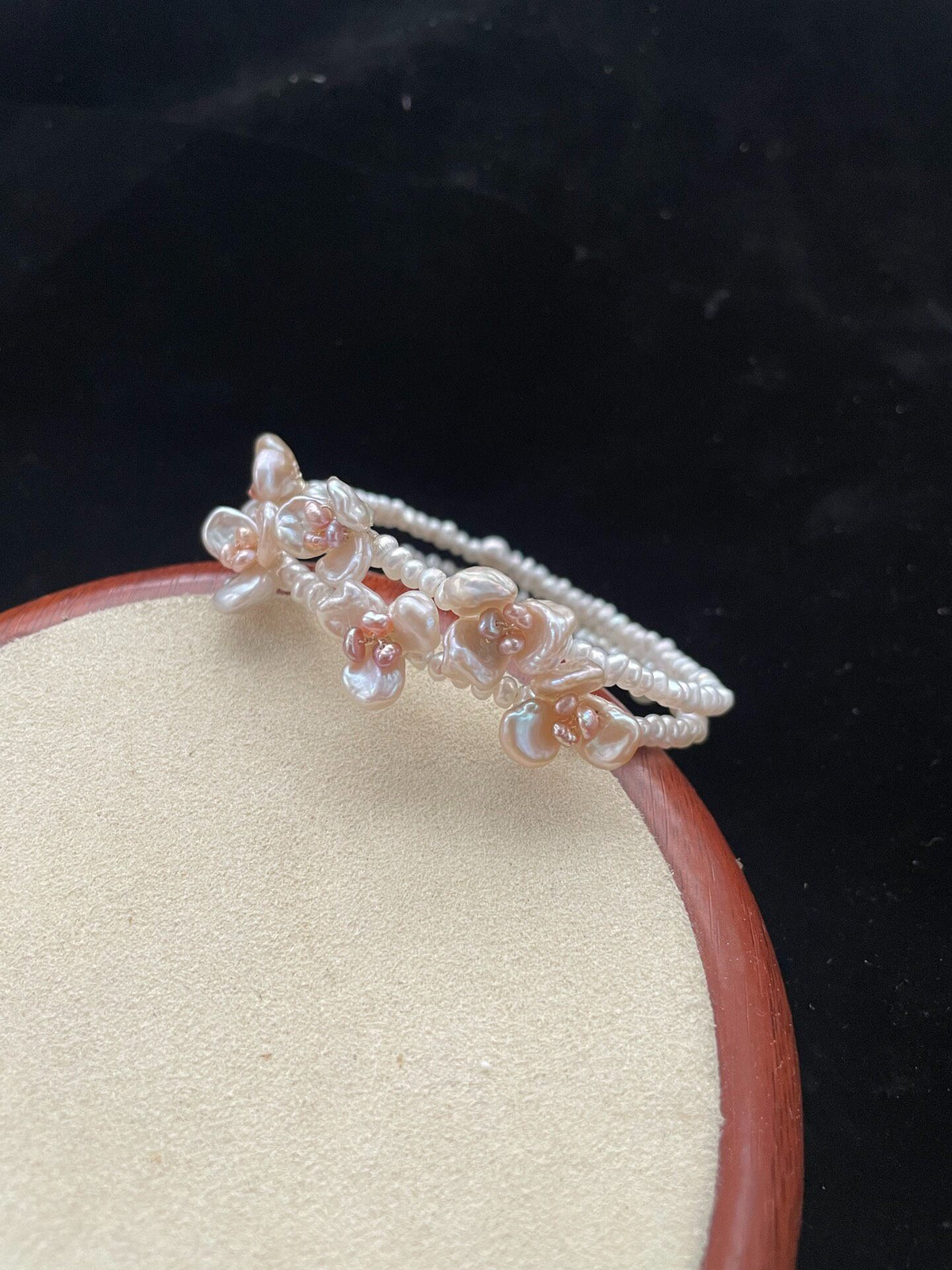 Natural Pearl Flower Wrap Bracelet