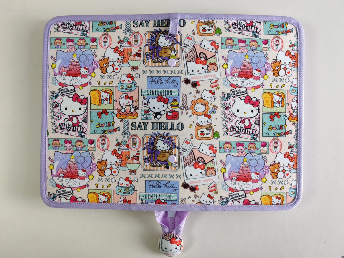 Bloco de Folhas Soltas A6 em Tecido Hello Kitty