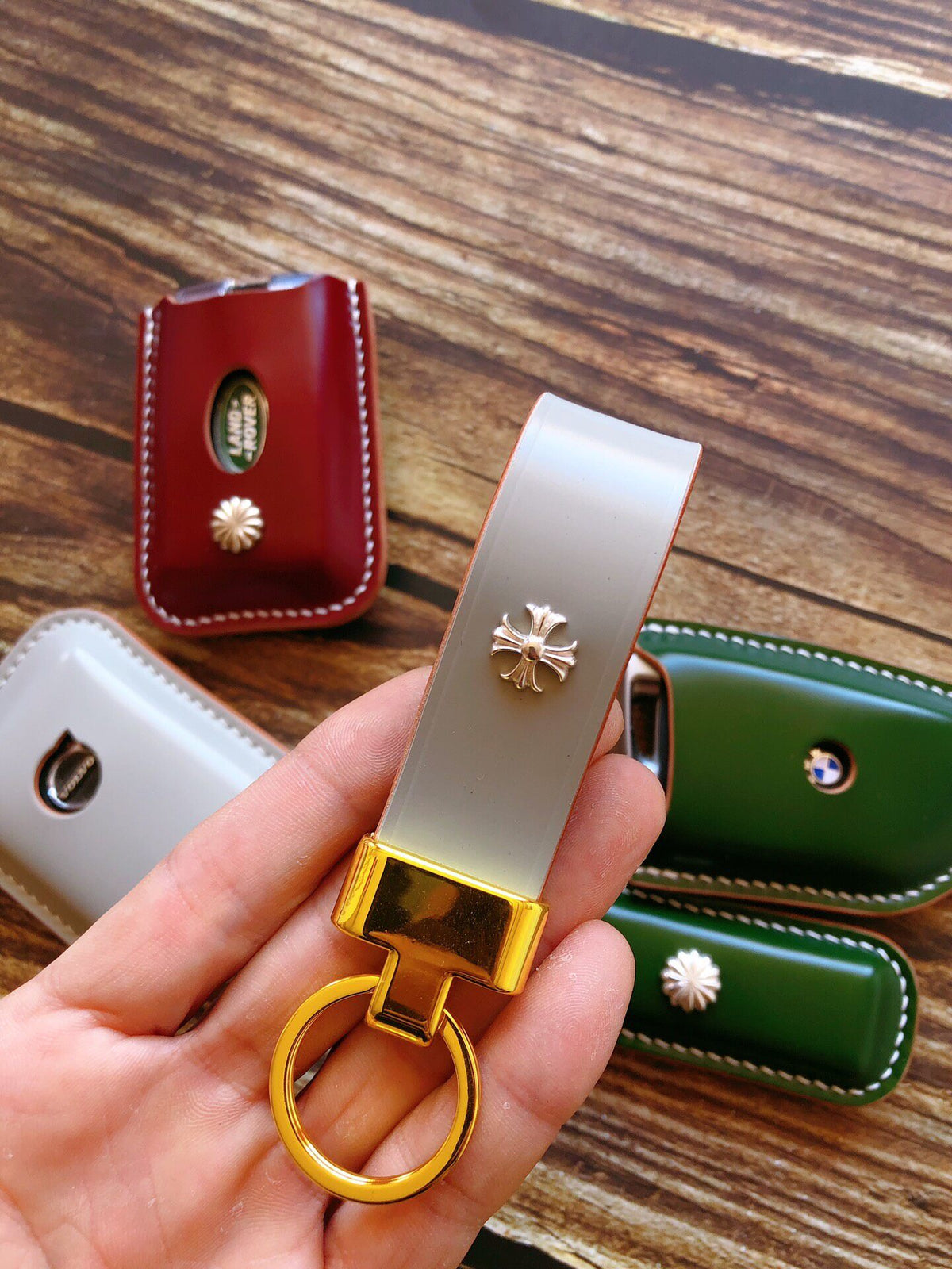 Japanese Shinki Horsehide Leather Keychain