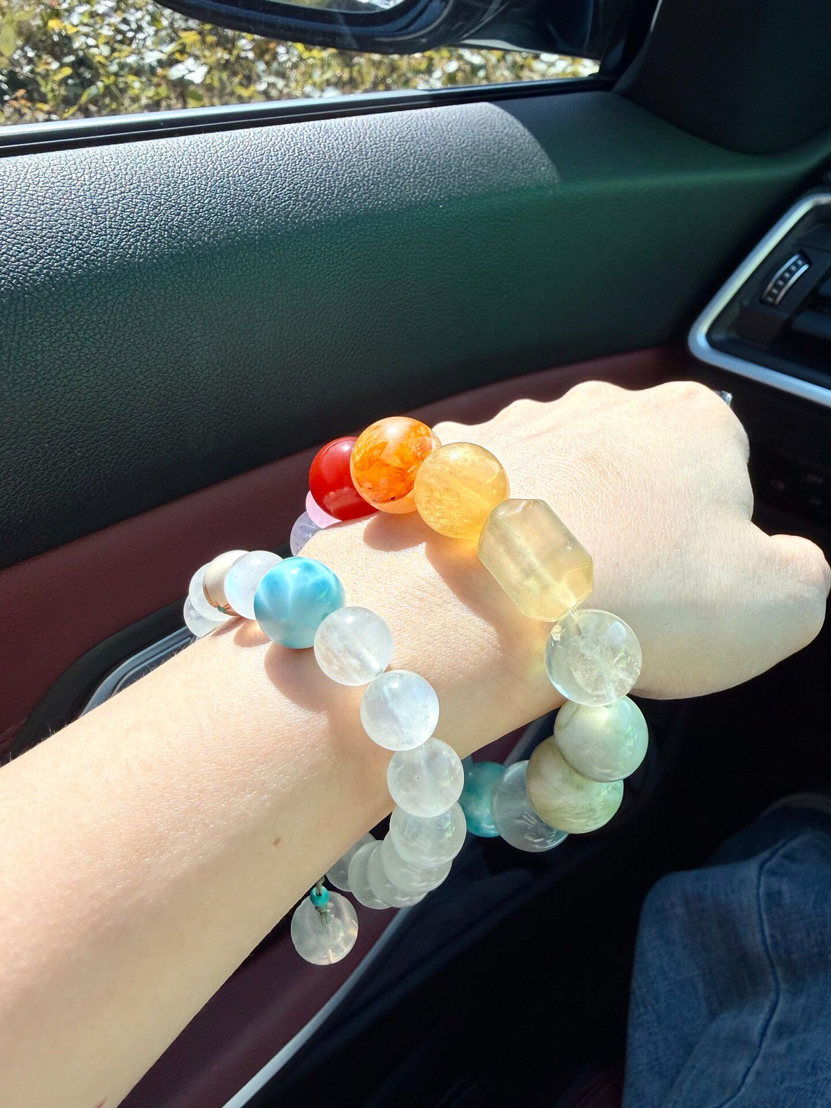 Rainbow Natural Crystal Gemstone Bracelet