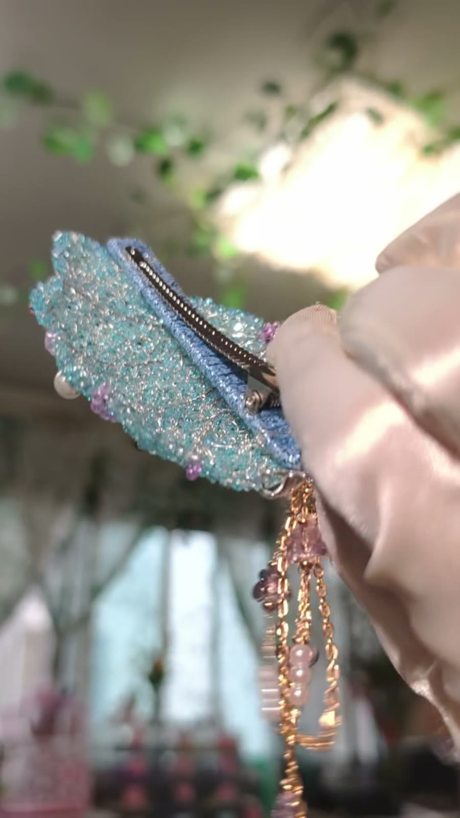 Handmade Beaded Shell Hair Claw