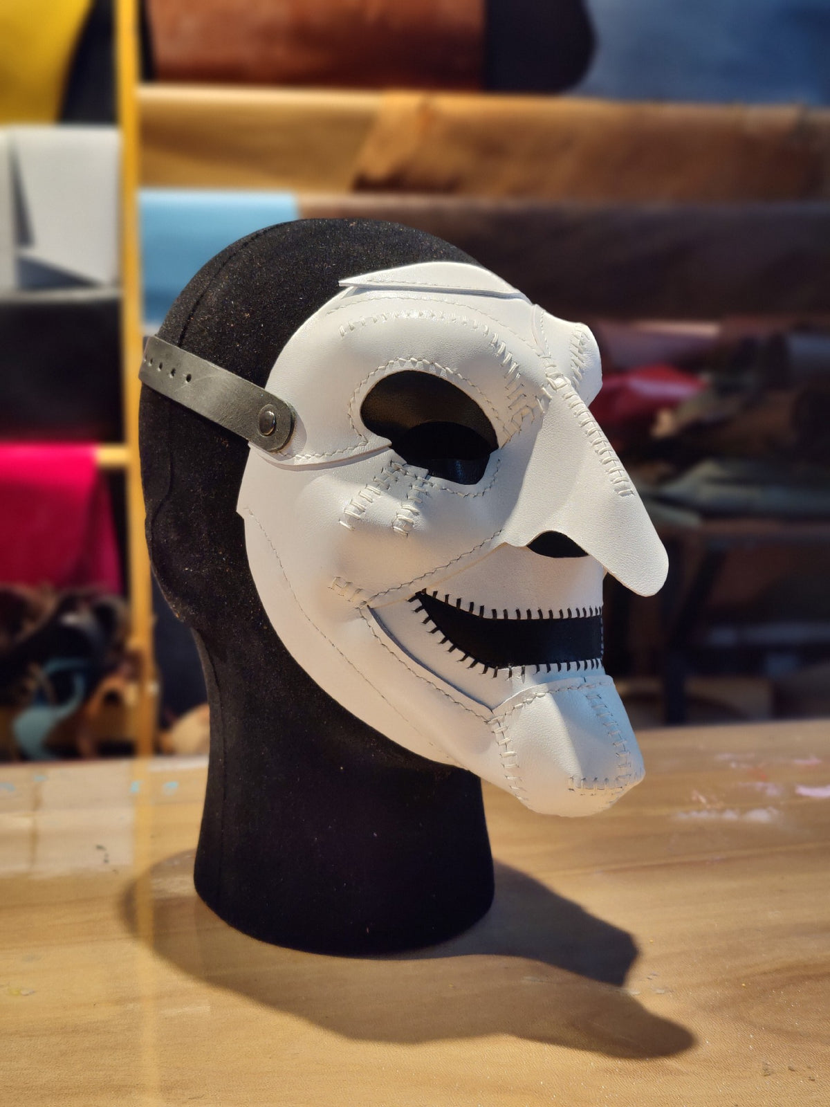 Genuine Leather Witch Mask 56-60cm