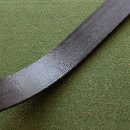Black Leather Belt with Brass Buckle