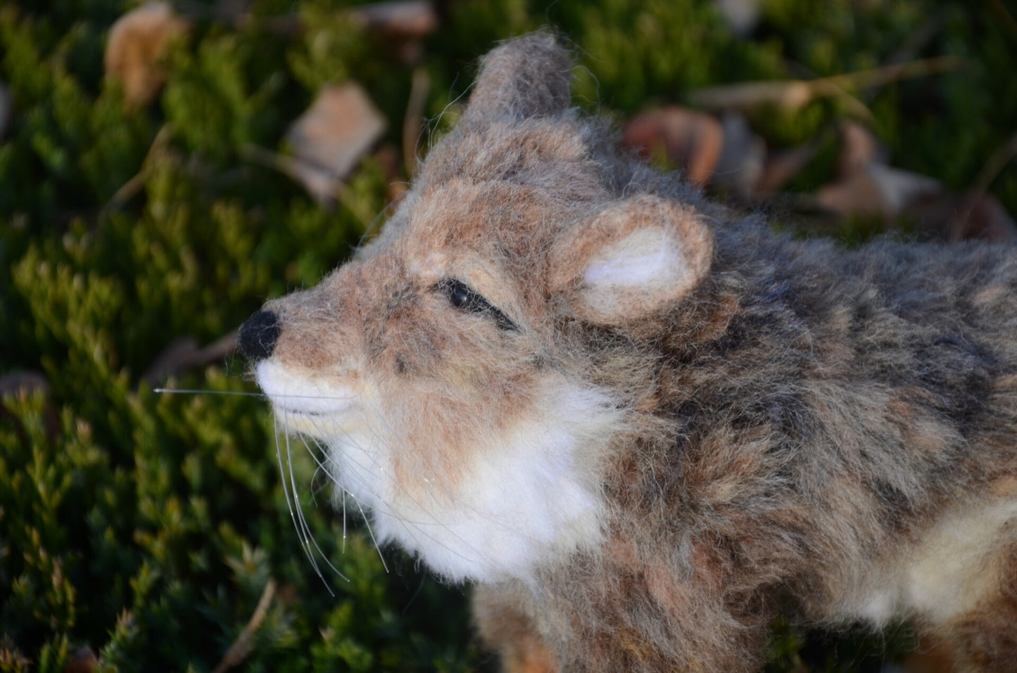 Wool Felt Tibetan Fox Realistic Animal Figure