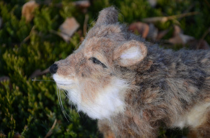 Wool Felt Tibetan Fox Realistic Animal Figure