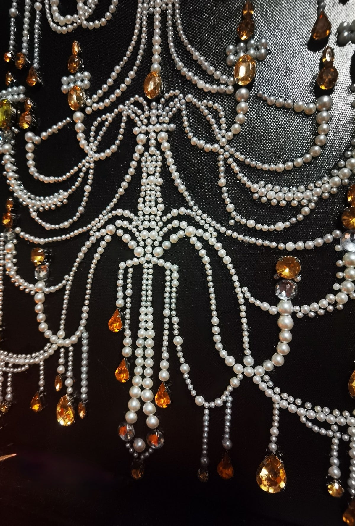 Crystal Chandelier Pearl Wall Art 40cm