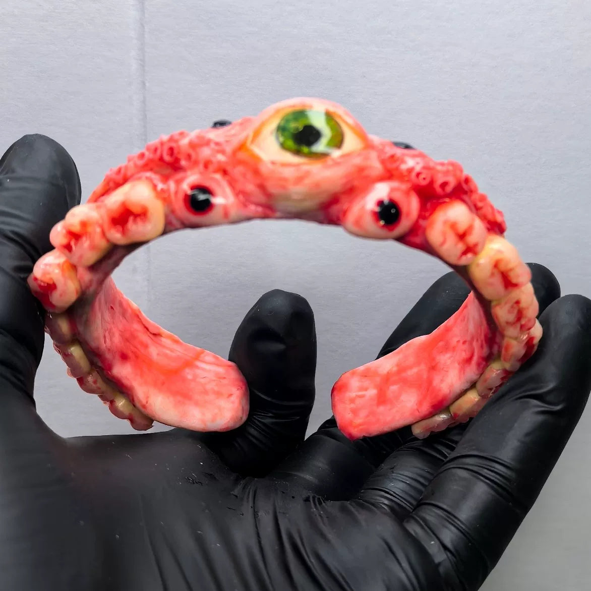 Handmade Horror Eyeball Bracelet with Tentacles