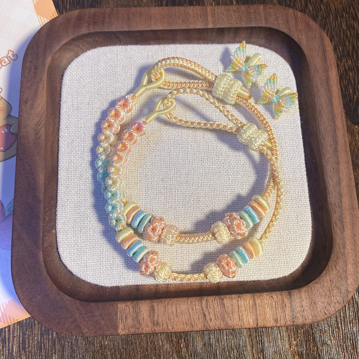 Handmade Knotted Bracelet Pastel Gradient