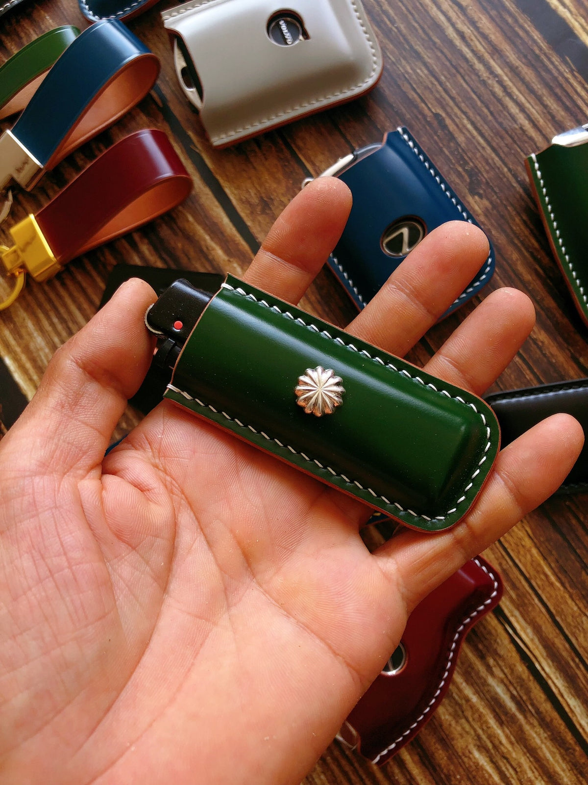 Custom Shell Cordovan Lighter Sleeve