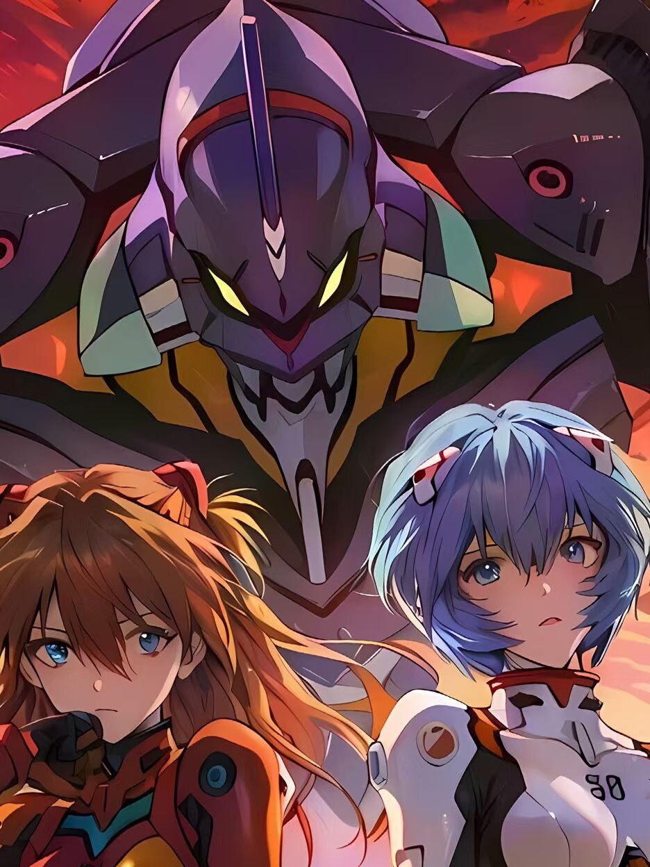 Framed Evangelion Art Print with Matte Frame