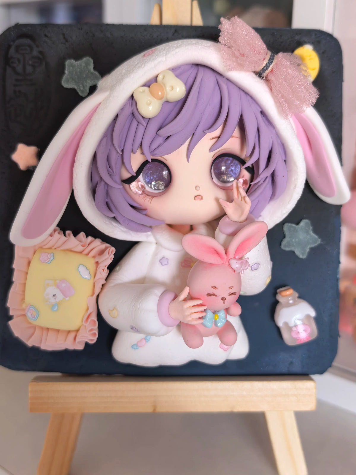 Handmade Rabbit Ear Character Decorative Frame
