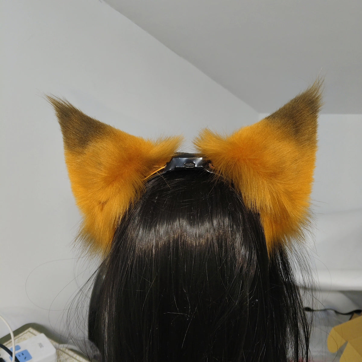 Motorized Fox Ears Faux Fur Headband