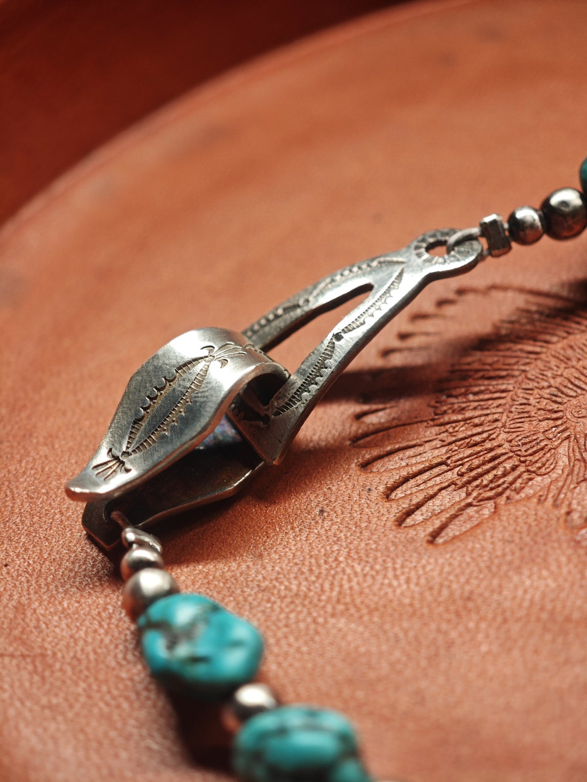 Handmade 925 Silver Hubei Turquoise Bracelet