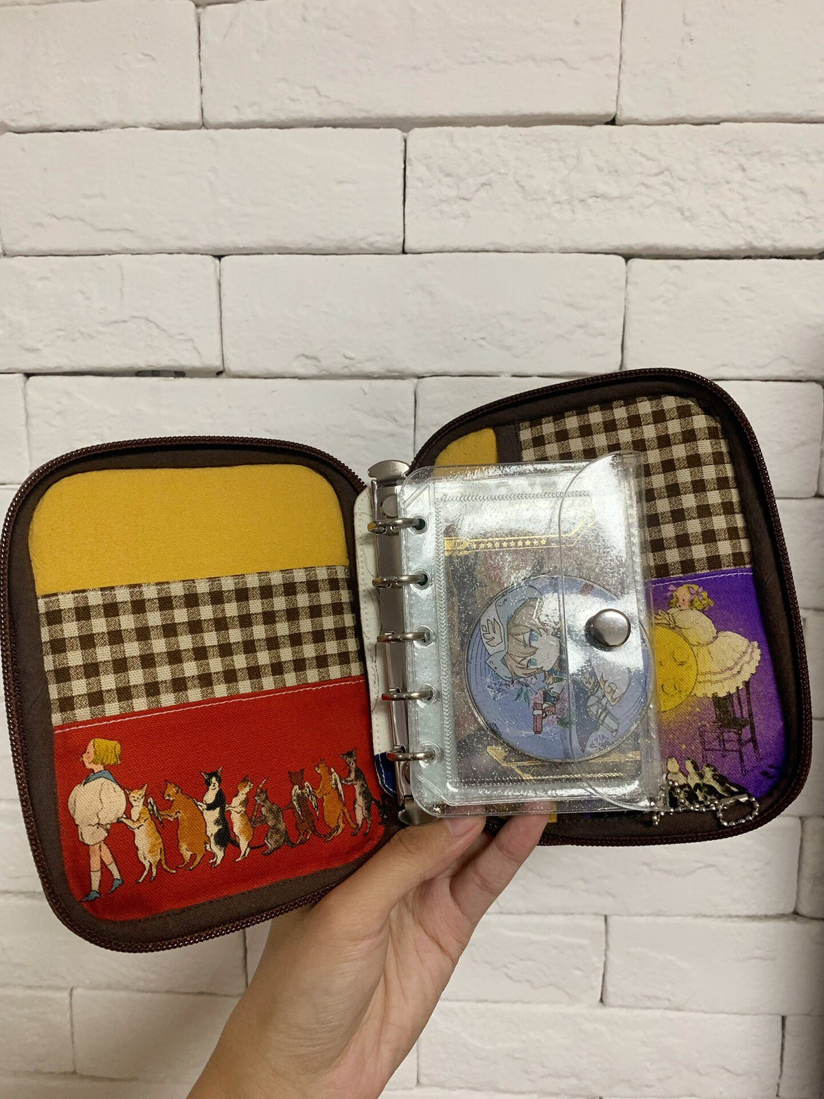 Fabric Pouch with Elephant Illustration