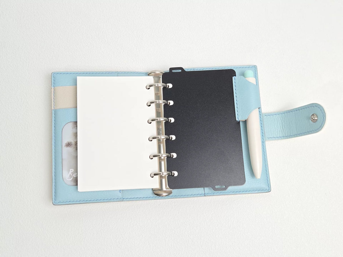 A7 Ringbuch-Cover aus Leder mit Verschluss