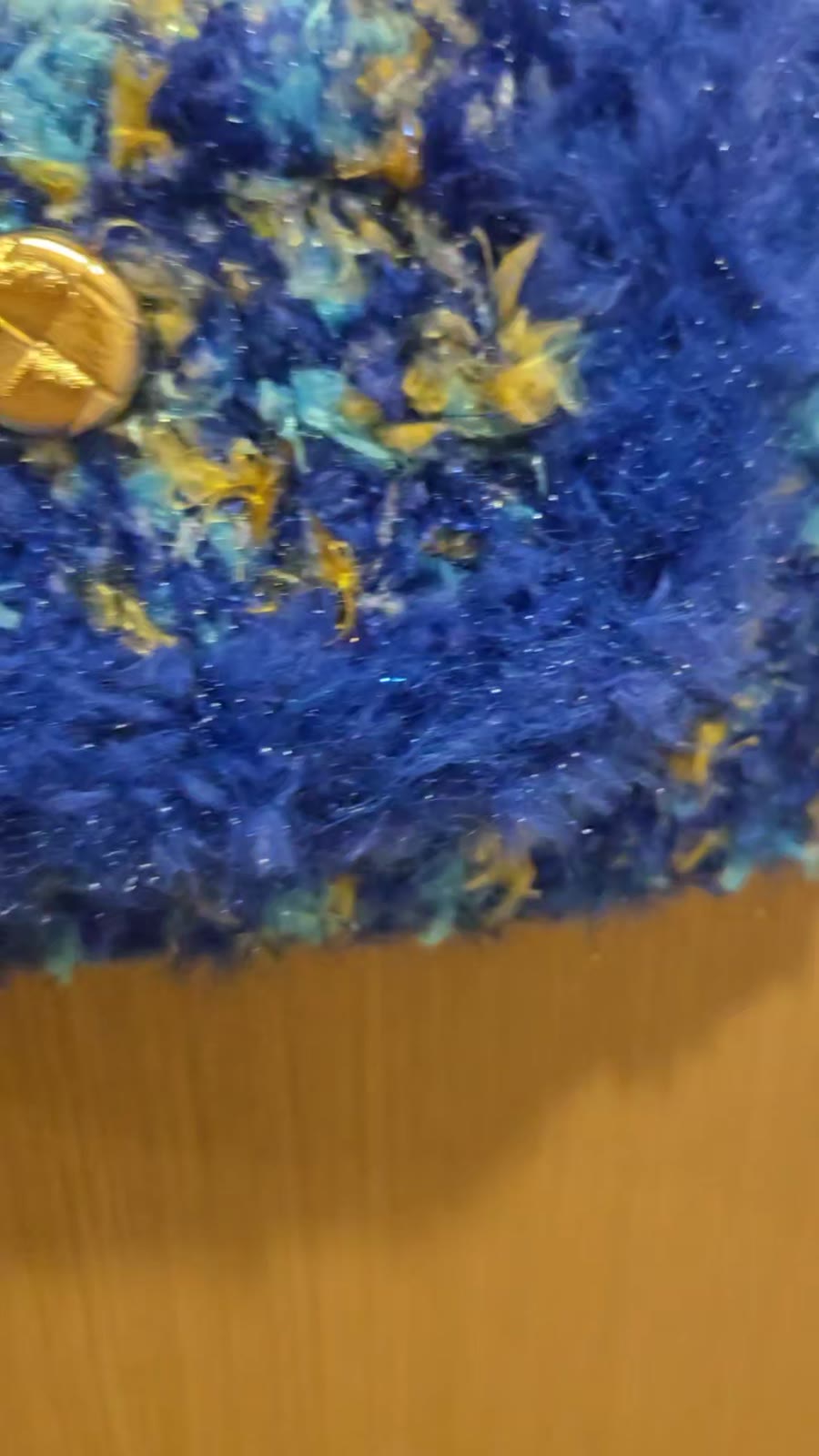 Bolso de cadena azul Klein con destellos