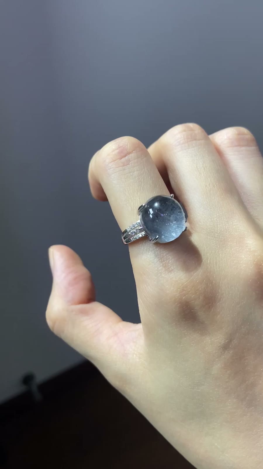 ブルーファントムクォーツ スターリングシルバー リング