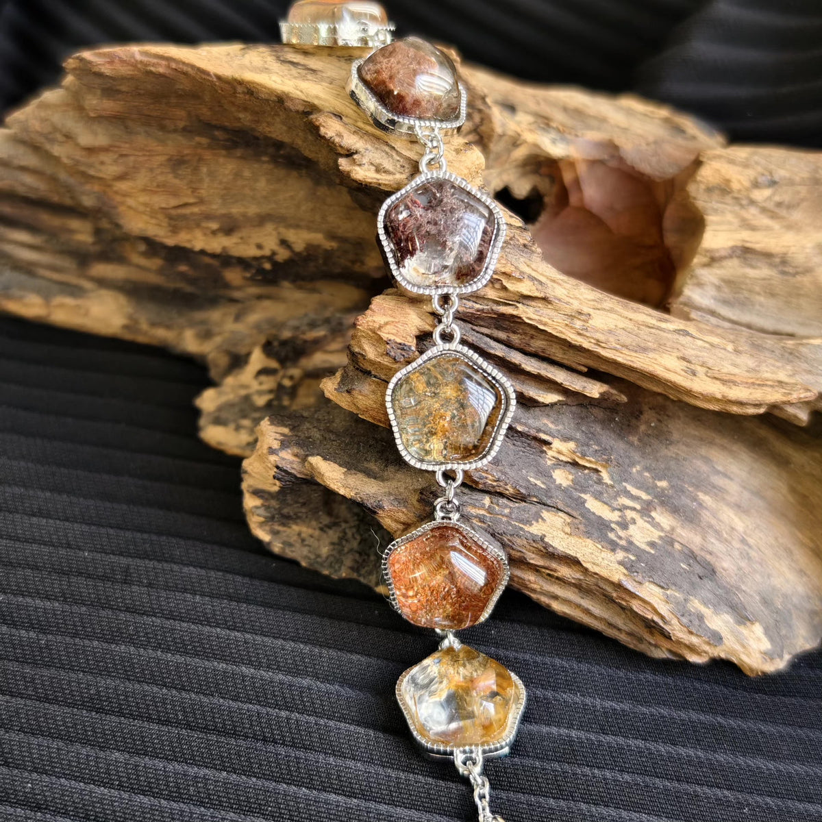 Copper Ghost Star Inlaid Bracelet 17.7mm Stars
