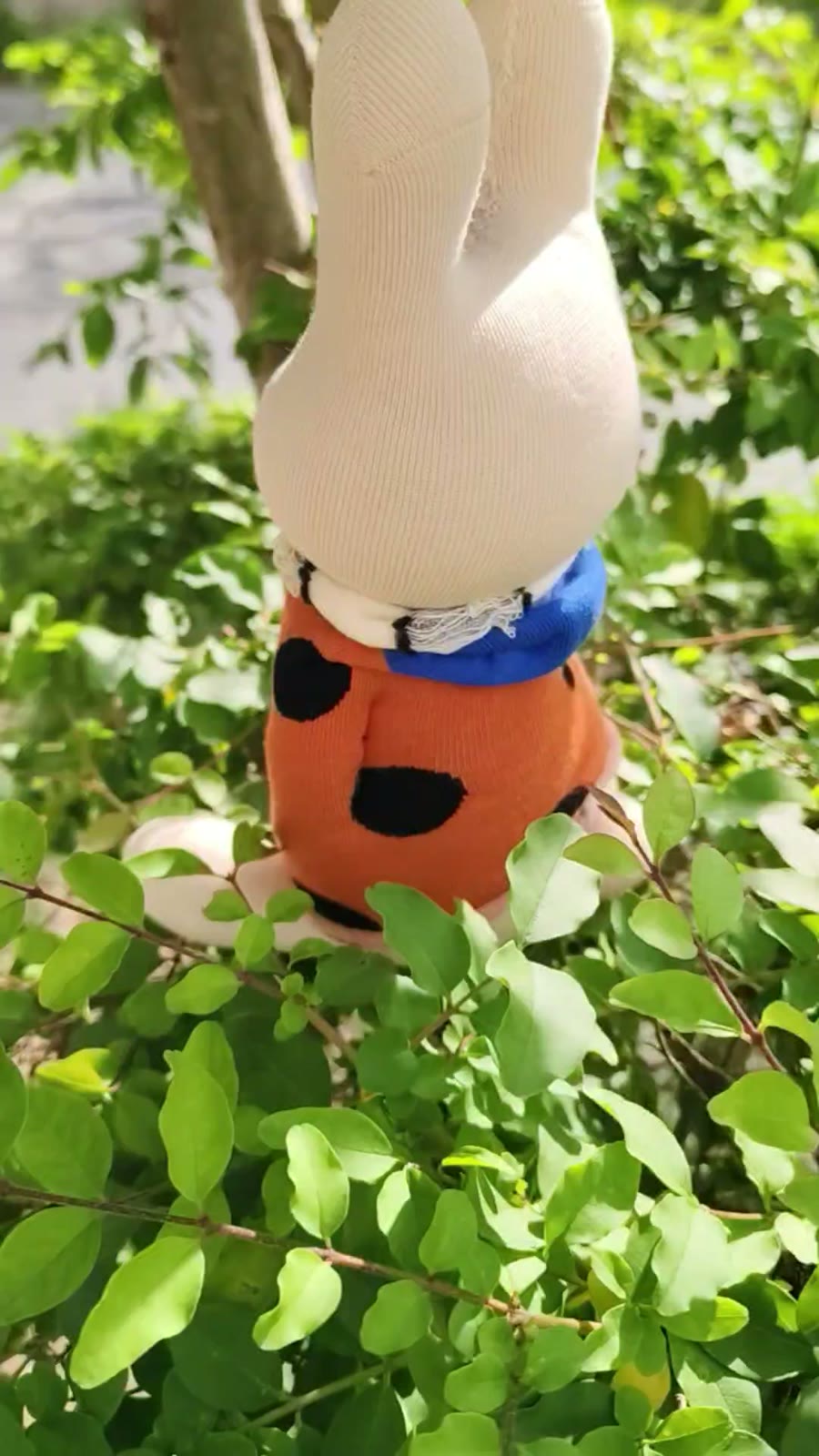 Boneca de Coelho de Meia Feita à Mão 21cm