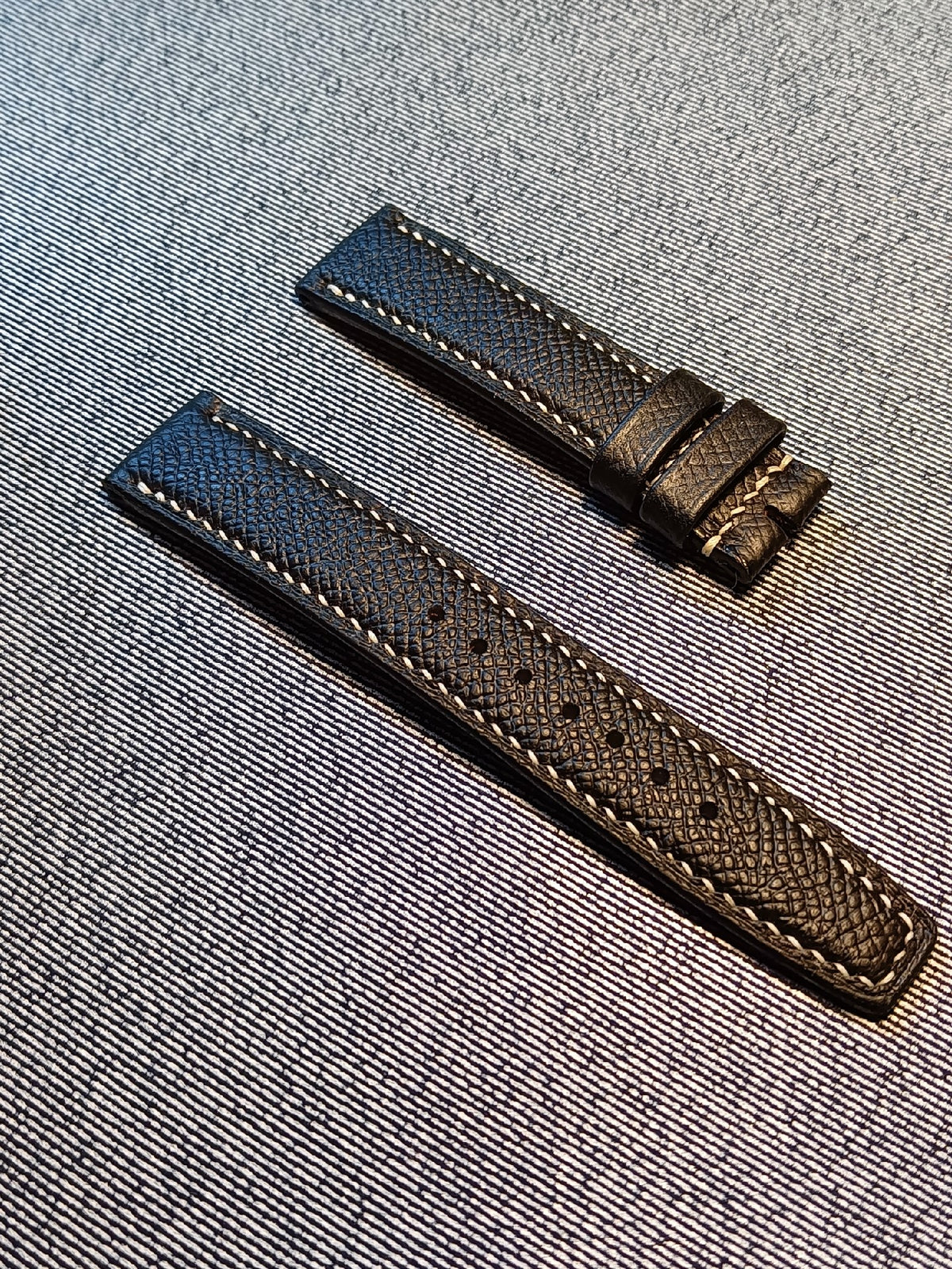 Black Epsom Leather Watch Strap 18mm