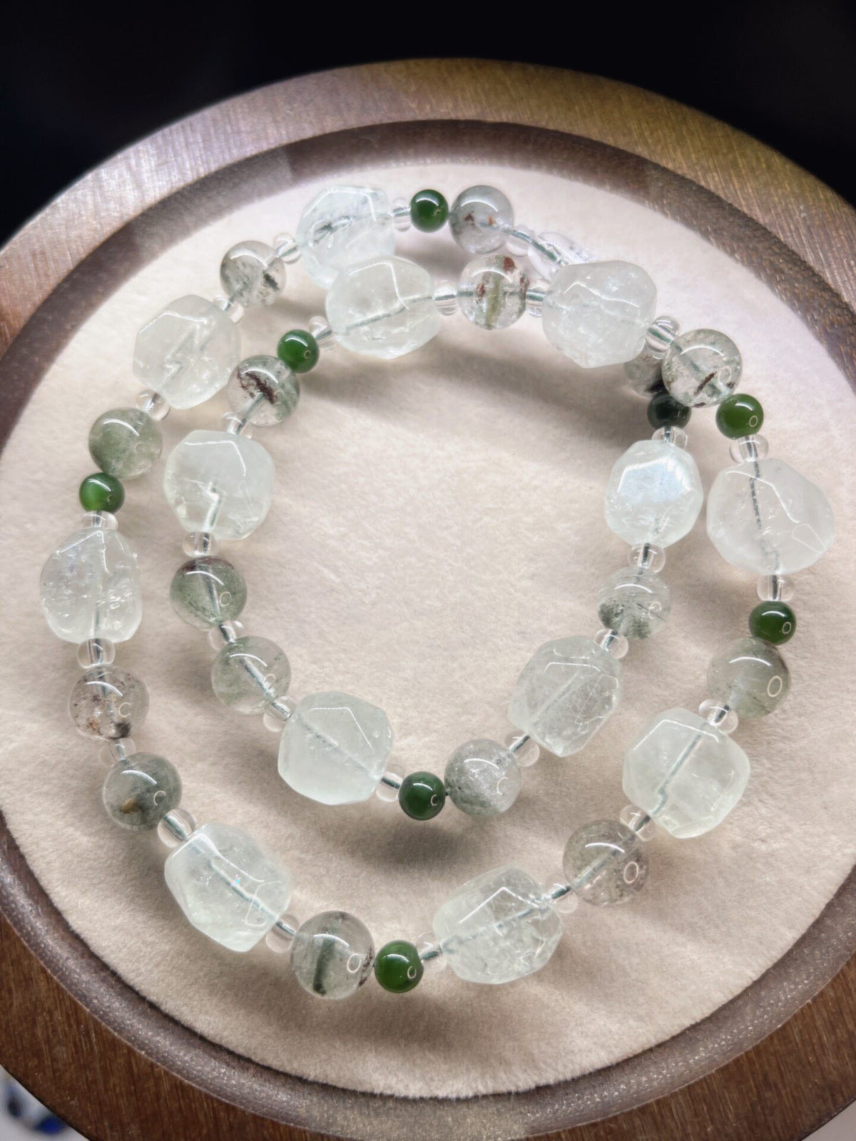 Natural Green Crystal Gemstone Necklace