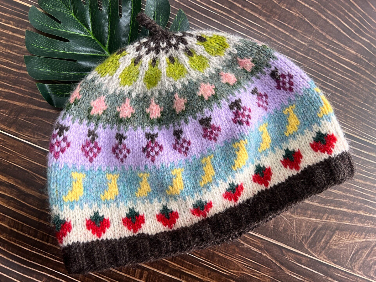 Shetland Wool Fair Isle Beanie Hat