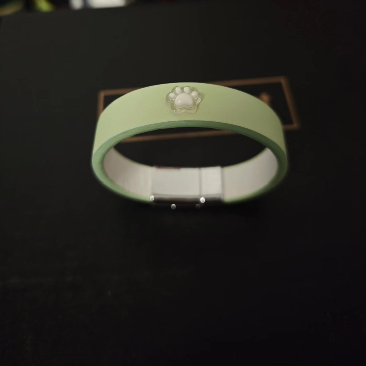 Mint Leather Wrap Bracelet with Magnetic Clasp