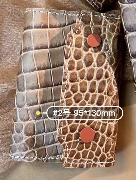Crocodile Embossed Leather Binder Cover