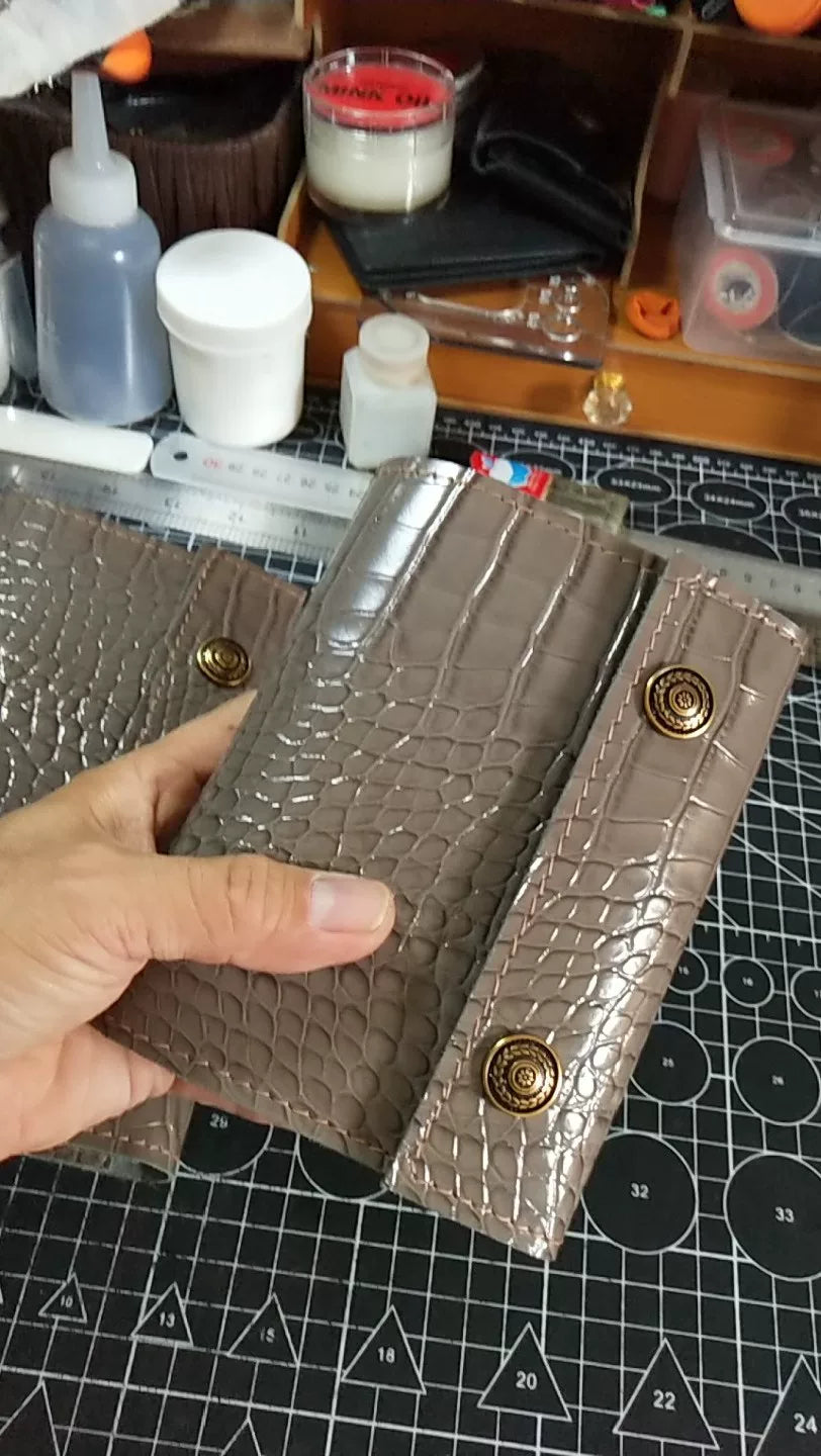Taccuino a fogli mobili A5 in pelle effetto coccodillo