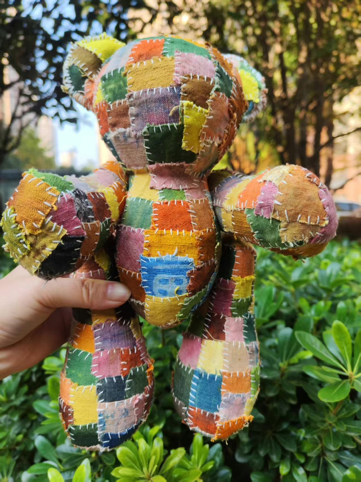 Cotton Patchwork Teddy Bear Doll