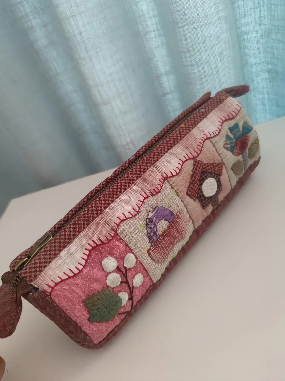 Spring Garden Patchwork Pencil Pouch