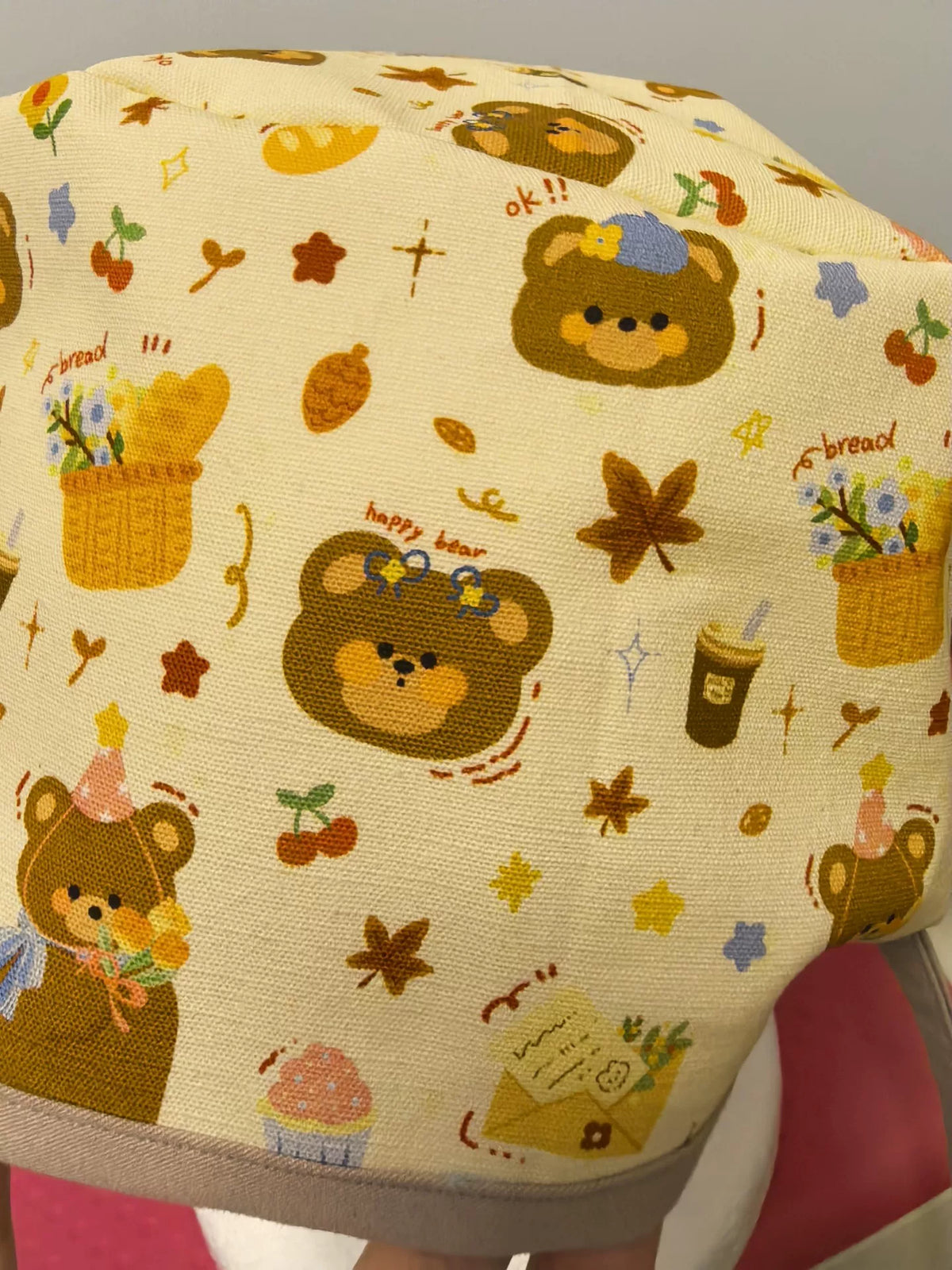 Operatiekap van Katoen Canvas met Herfst Teddy