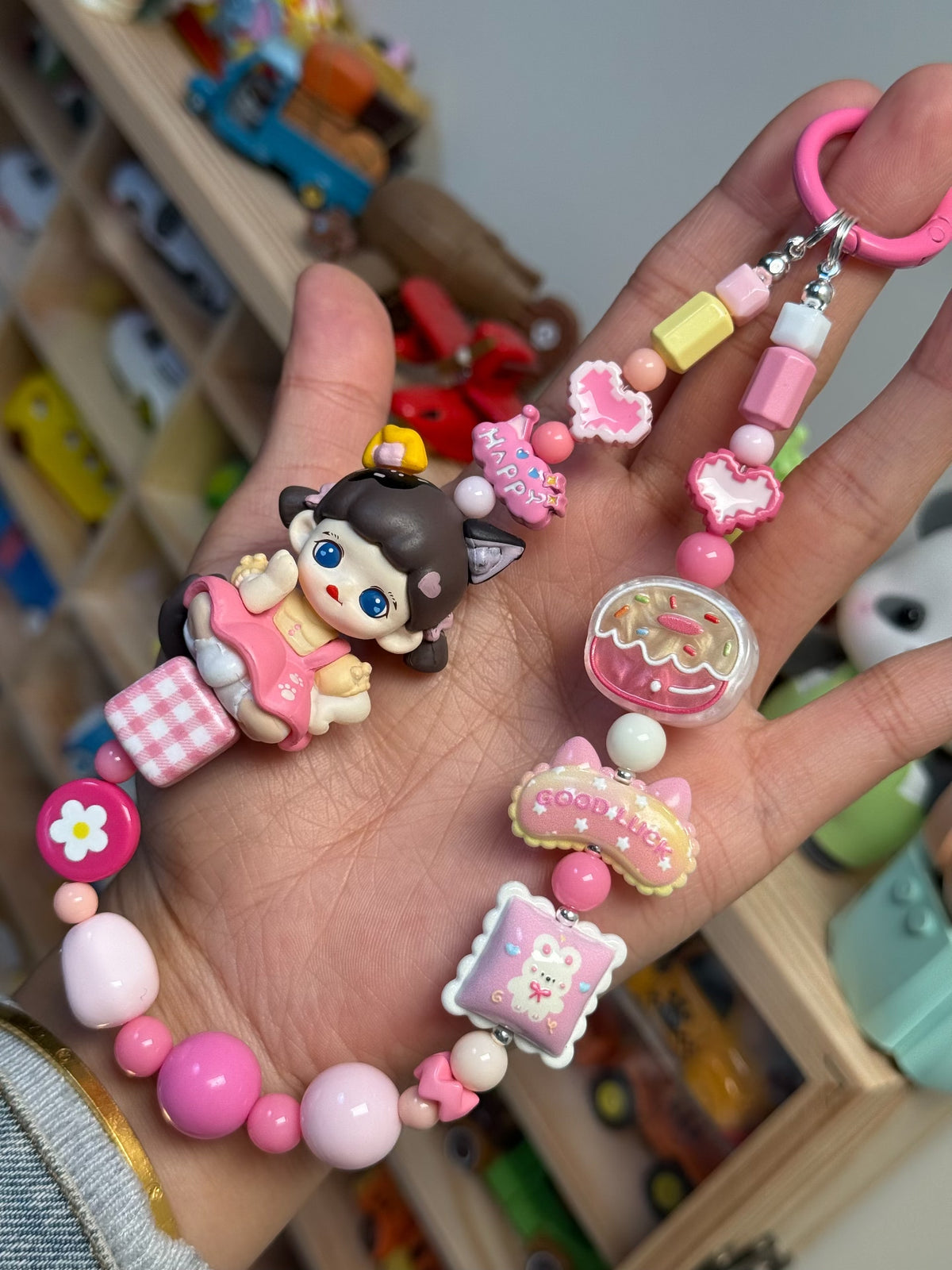 Handmade Beaded Doll Phone Strap Charm