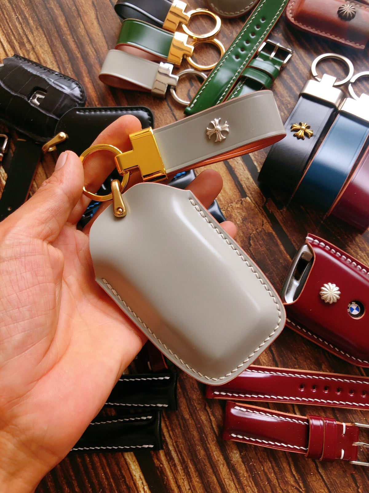 Custom Toyota Key Case Shell Cordovan Leather