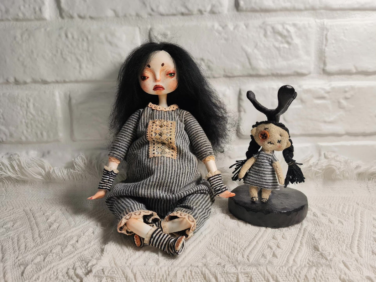 Handcrafted BJD Art Doll with Stone Clay