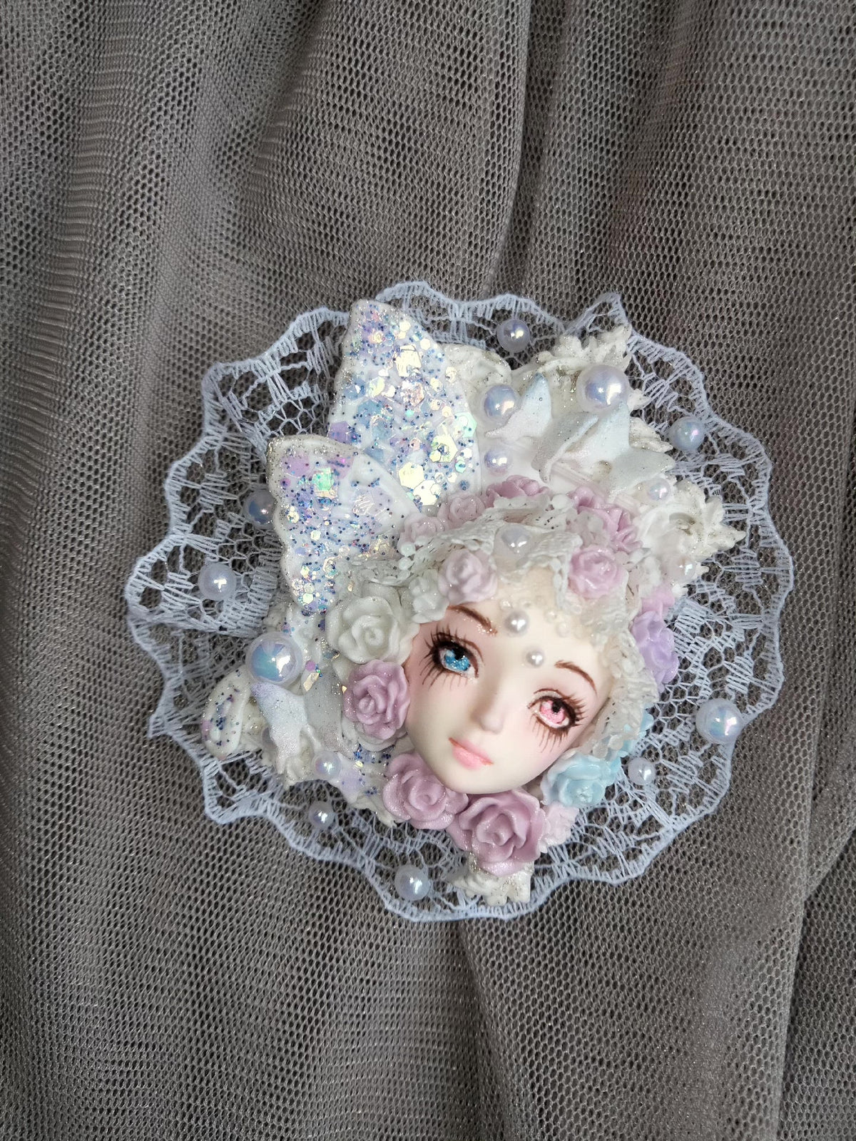 Clay Doll Head Refrigerator Magnet Pastel