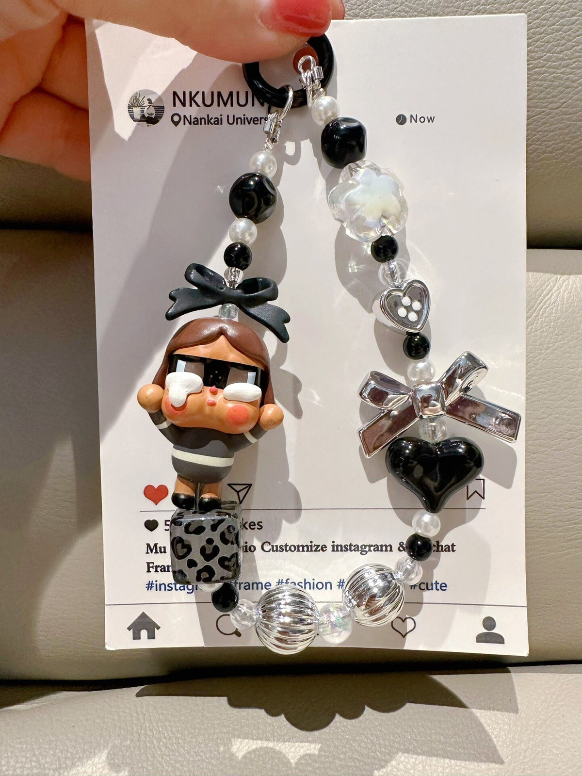 Crying Sunglasses Doll Phone Chain Keychain