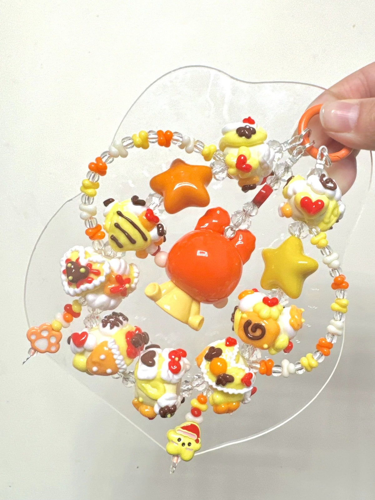 Pumpkin Character Beaded Phone Bag Charm