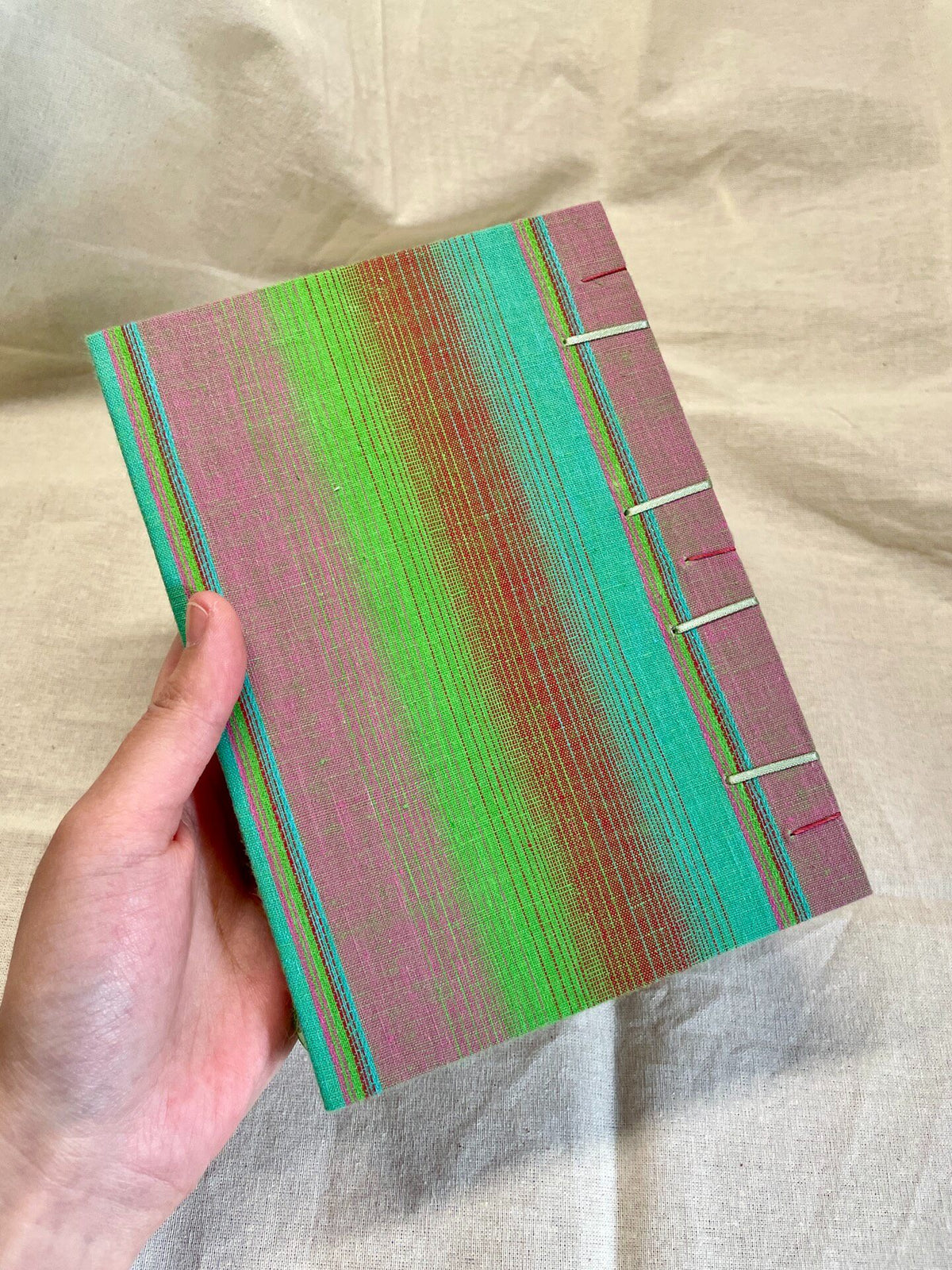 Handmade Notebook B6 Coptic Stitch Buttons