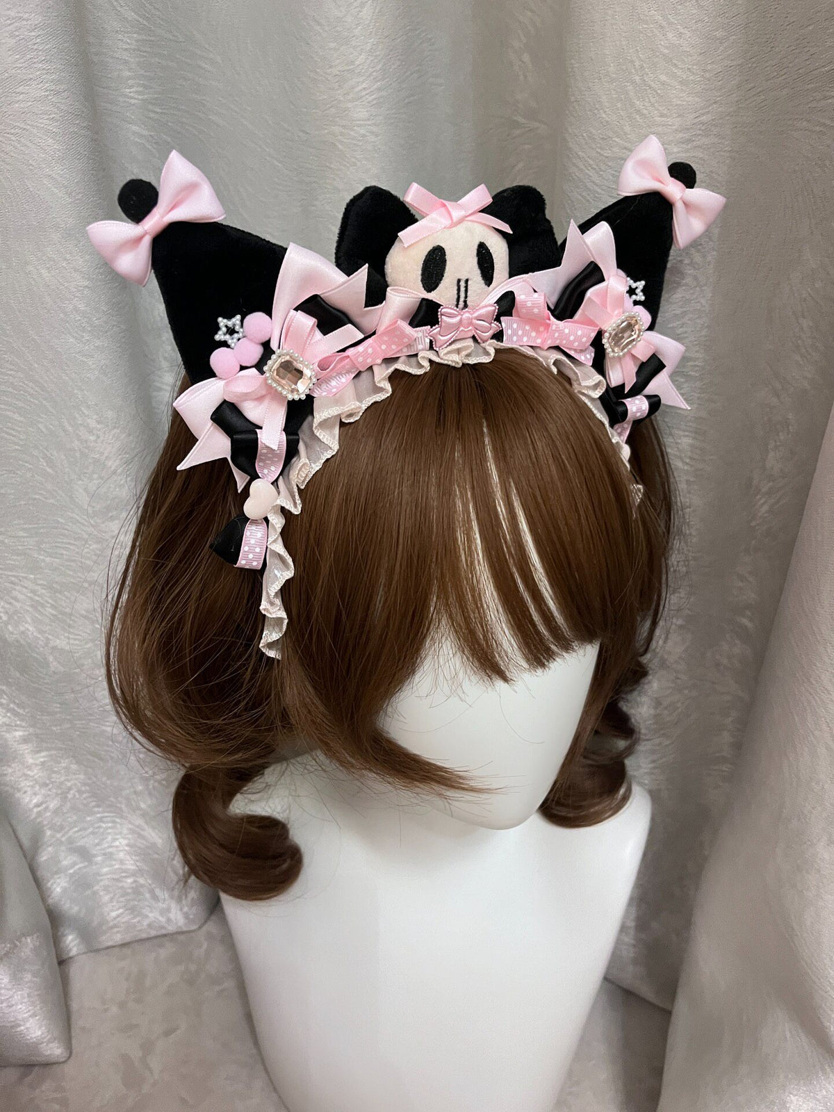 Handmade Lolita Kuromi Bow Headband KC