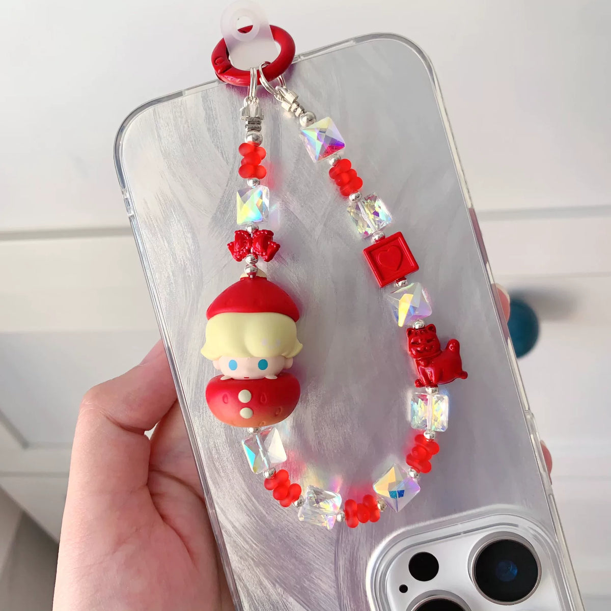Strawberry DIMOO Mat Geel Haar Telefoonhanger
