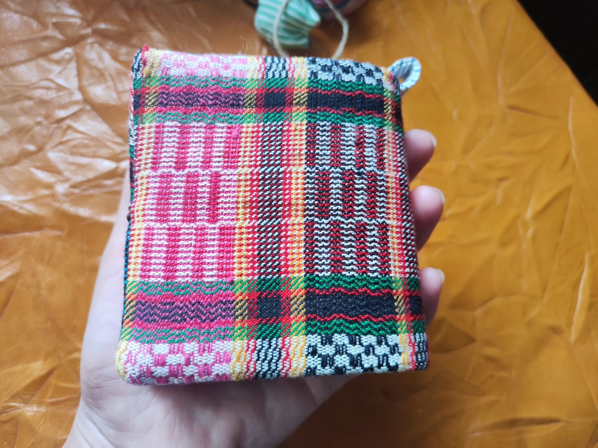 Handmade Earth Cloth Book Cover Plaid