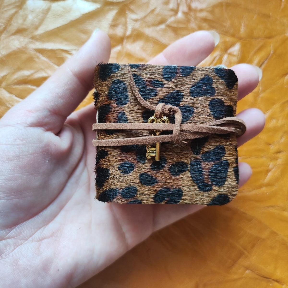 Horsehair Leather Leopard Print Journal