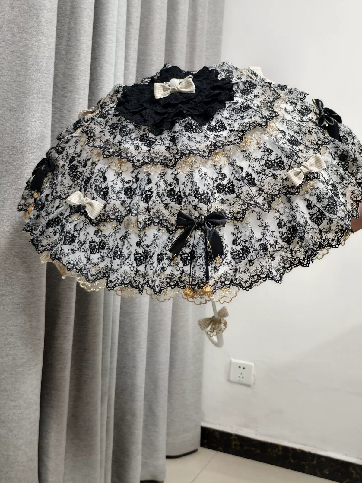 Gothic Lolita Lace Ruffle Decorative Umbrella