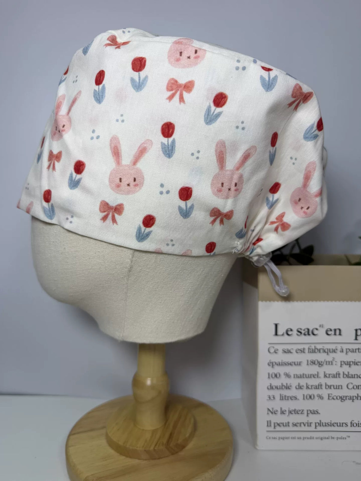 Cuffia Chirurgica in Cotone con Stampa Coniglietto