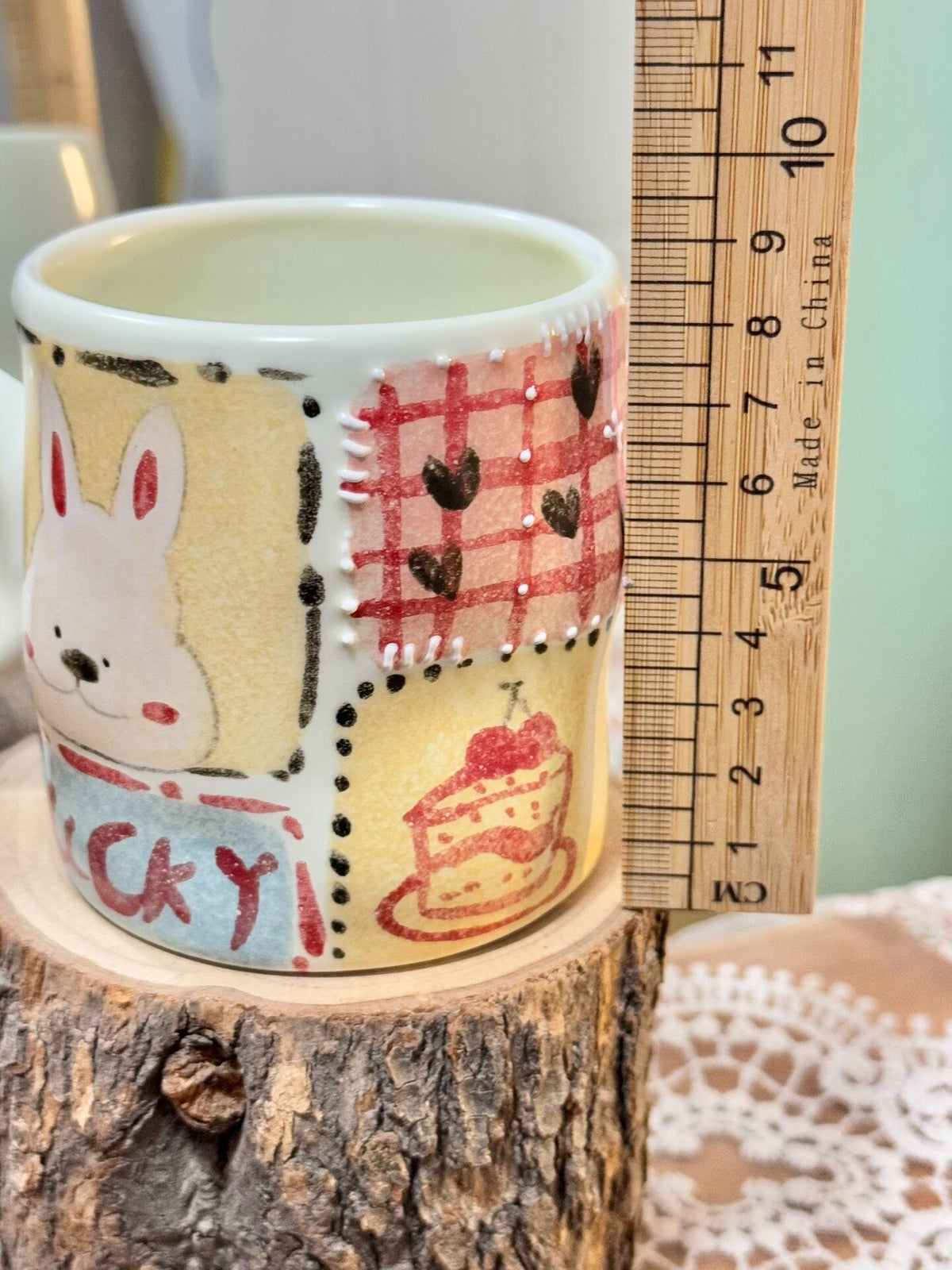 Hand-Painted Underglaze Ceramic Coffee Mug