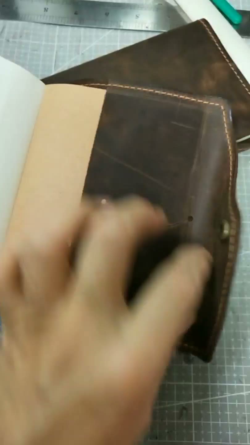 Crazy Horse Leder A7 Notizbuchcover