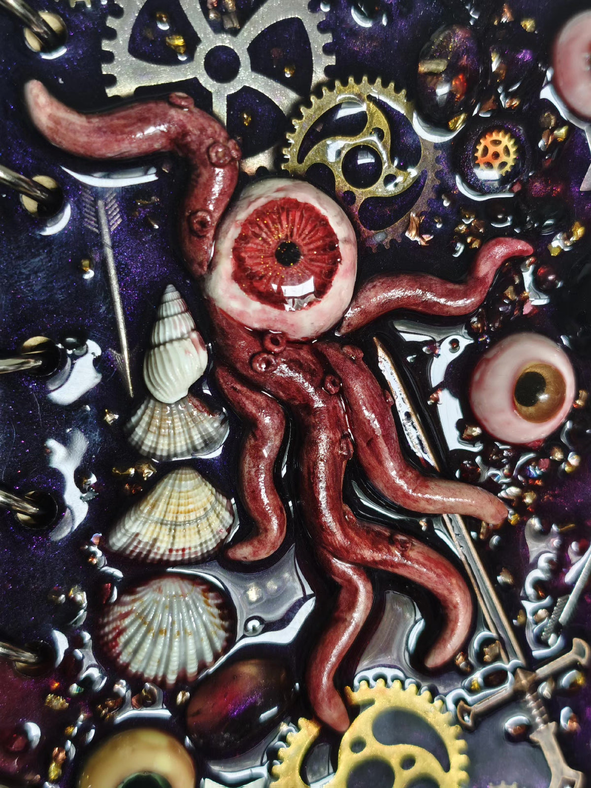 Handcrafted Resin Journal Octopus Eye Cover
